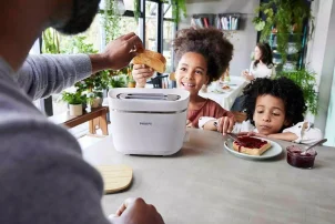 Тостер Philips Series Eco Conscious Edition 830Вт, крышка от пыли, пластик, белый №3