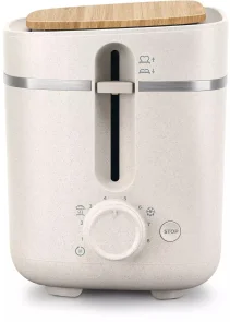Тостер Philips Series Eco Conscious Edition 830Вт, крышка от пыли, пластик, белый №8