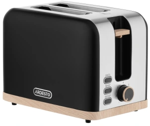 Тостер Ardesto T-F420BWD, 800Вт, металл, 2 слота, черный №1