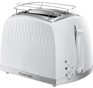 Тостер Russell Hobbs Honeycomb 850Вт, широкие слоты, пластик, белый №2