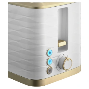 Тостер Sencor 930Вт, підігрів, розморожування, підсвічування, пластик, біло-золотий №4