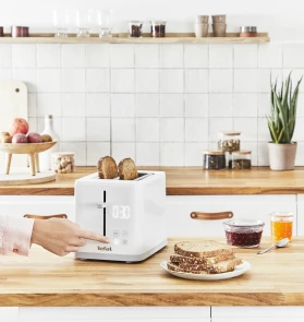 Тостер Tefal Sense 850Вт, LED дисплей, металл/пластик, белый №9