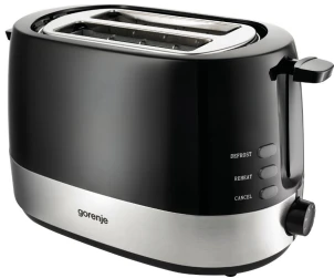 Тостер Gorenje, 850Вт, пластик/метал, функц. разморож, автоотключение, черный №1
