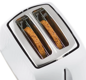 Тостер Russell Hobbs Honeycomb 850Вт, широкие слоты, пластик, белый №9