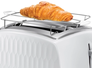Тостер Russell Hobbs Honeycomb 850Вт, широкие слоты, пластик, белый №10