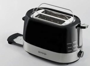 Тостер Gorenje, 850Вт, пластик/метал, функц. разморож, автоотключение, черный №6
