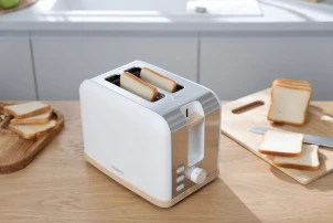Тостер Ardesto T-F420WWD, 800Вт, металл, 2 слота, белый №4