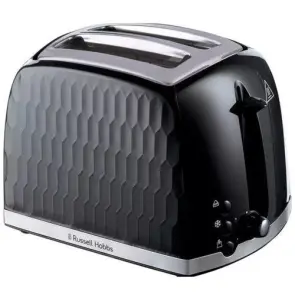 Тостер Russell Hobbs Honeycomb 850Вт, широкі слоти, пластик, чорний №1