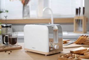 Тостер Ardesto T-F420WWD, 800Вт, металл, 2 слота, белый №11