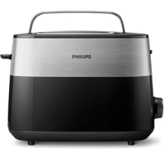 Тостер Philips Daily Collection 830Вт, металл/пластик, черный