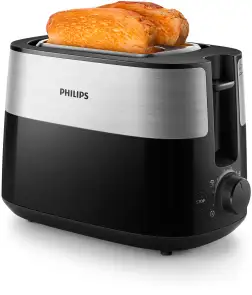 Тостер Philips Daily Collection 830Вт, металл/пластик, черный №5