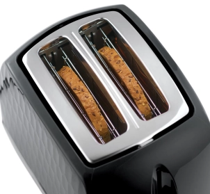 Тостер Russell Hobbs Honeycomb 850Вт, широкі слоти, пластик, чорний №8