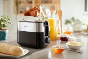 Тостер Philips Daily Collection 830Вт, металл/пластик, черный №7