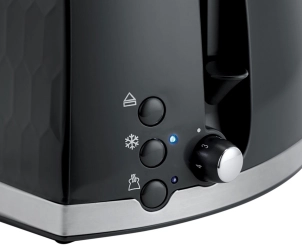 Тостер Russell Hobbs Honeycomb 850Вт, широкі слоти, пластик, чорний №10
