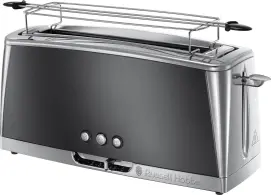 Тостер Russell Hobbs Luna Moonlight 1420Вт, довгі слоти, підігрів, розморожування, метал, сірий