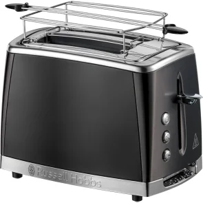 Тостер Russell Hobbs Matte Black 2 Slice, 1550Вт, нержавіюча сталь, підігрів, розморожування, чорний №2