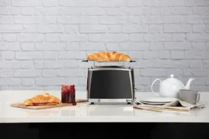 Тостер Russell Hobbs Matte Black 2 Slice, 1550Вт, нержавіюча сталь, підігрів, розморожування, чорний №3