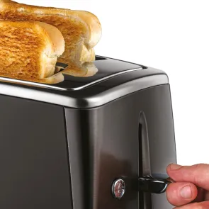 Тостер Russell Hobbs Matte Black 2 Slice, 1550Вт, нержавіюча сталь, підігрів, розморожування, чорний №7
