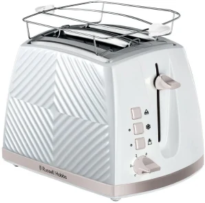 Тостер Russell Hobbs GrooWe 2 Slice 850Вт, підігрів, розморож., пластик, білий №1