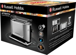 Тостер Russell Hobbs Attentiv 2 Slice 1500Вт, підігрів, розморожування, метал №8