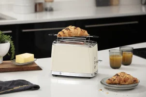 Тостер Russell Hobbs Luna Stone 2 Slice, 1550Вт, нержавіюча сталь+ пластик, підігрів, розморожування, бежевий №4