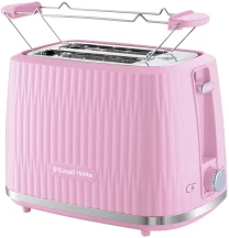 Тостер Russell Hobbs Eden 800Вт, пластик, подогрев, разморозка, малиновый