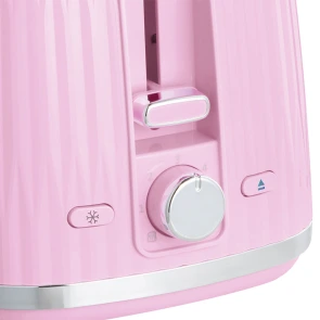 Тостер Russell Hobbs Eden 800Вт, пластик, подогрев, разморозка, малиновый №4