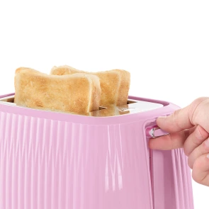 Тостер Russell Hobbs Eden 800Вт, пластик, подогрев, разморозка, малиновый №6