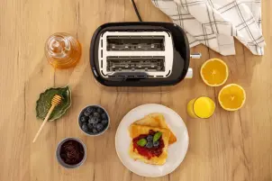 Тостер Gorenje 850Вт, підігрів, розморожування, пластик, чорний №9