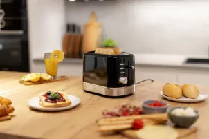 Тостер Gorenje 850Вт, підігрів, розморожування, пластик, чорний №10
