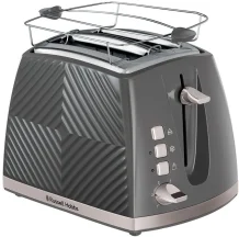 Тостер Russell Hobbs GrooWe 2 Slice 850Вт, подогрев, размораживание, пластик, серый