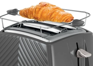 Тостер Russell Hobbs GrooWe 2 Slice 850Вт, подогрев, размораживание, пластик, серый №4