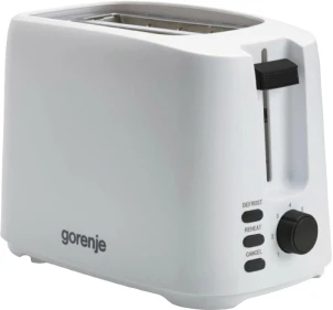 Тостер Gorenje, 850Вт, функц. размораживание, автоотключение, пластик, белый №1