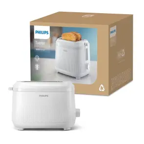 Тостер Philips Series 3000 900Вт, пластик, подогрев, разморозка, белый №6