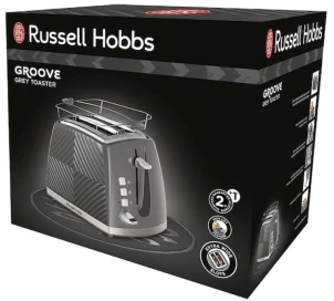 Тостер Russell Hobbs GrooWe 2 Slice 850Вт, подогрев, размораживание, пластик, серый №9
