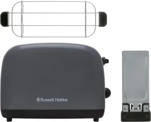 Тостер Russell Hobbs Colours Plus 1600Вт, підігрів, розморожування, метал., сірий №3