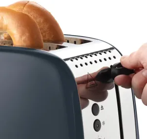 Тостер Russell Hobbs Colours Plus 1600Вт, підігрів, розморожування, метал., сірий №7
