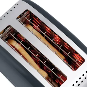 Тостер Russell Hobbs Colours Plus 1600Вт, підігрів, розморожування, метал., сірий №9