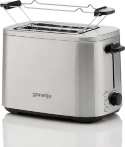 Тостер Gorenje 800Вт, подогрев, размораживание, пластик, серебристый №5