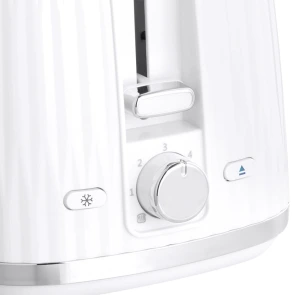 Тостер Russell Hobbs Eden 800Вт, пластик, підігрів,разморозка, білий №4