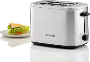 Тостер Gorenje 800Вт, подогрев, размораживание, пластик, серебристый №8