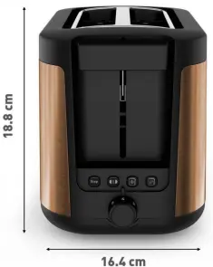 Тостер Tefal Coppertinto 850Вт, размораживание, металл, бронзовый №3