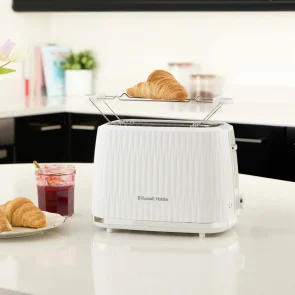 Тостер Russell Hobbs Eden 800Вт, пластик, підігрів,разморозка, білий №8