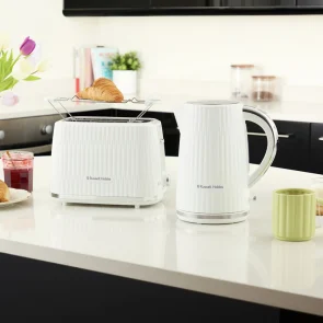 Тостер Russell Hobbs Eden 800Вт, пластик, підігрів,разморозка, білий №9