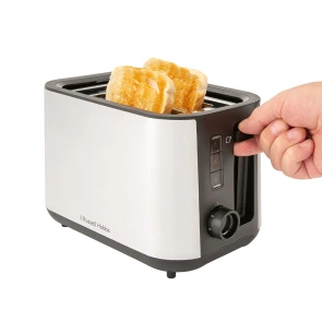 Тостер Russell Hobbs Heaton, нержав., підігрів,разморозка, чорний+нерж №6