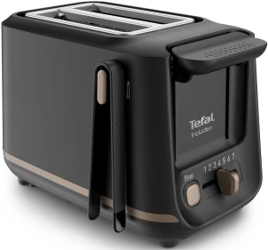 Тостер Tefal Includeo 850Вт, розморожування, щипці, термопластик, чорний №2