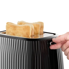 Тостер Russell Hobbs Eden 800Вт, пластик, підігрів,разморозка, чорний №5