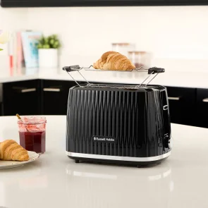Тостер Russell Hobbs Eden 800Вт, пластик, підігрів,разморозка, чорний №8
