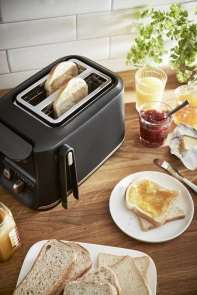Тостер Tefal Includeo 850Вт, розморожування, щипці, термопластик, чорний №6