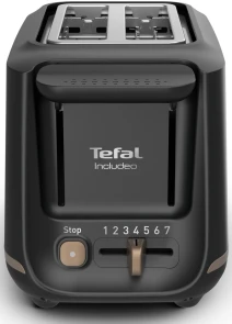 Тостер Tefal Includeo 850Вт, розморожування, щипці, термопластик, чорний №8